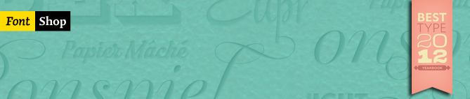 Tipos de letra da DSType na lista "Class of 2012" da FontShop