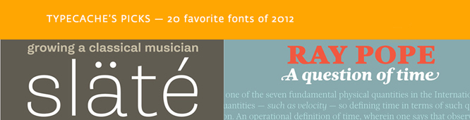 Typecache 20 tipos de letra favoritas de 2012